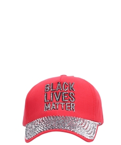 Black Lives Matter Rhinestone Cap CAP00495 RED